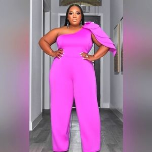 One-shoulder jumpsuit